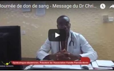 Message de sensibilisation sur le don de sang